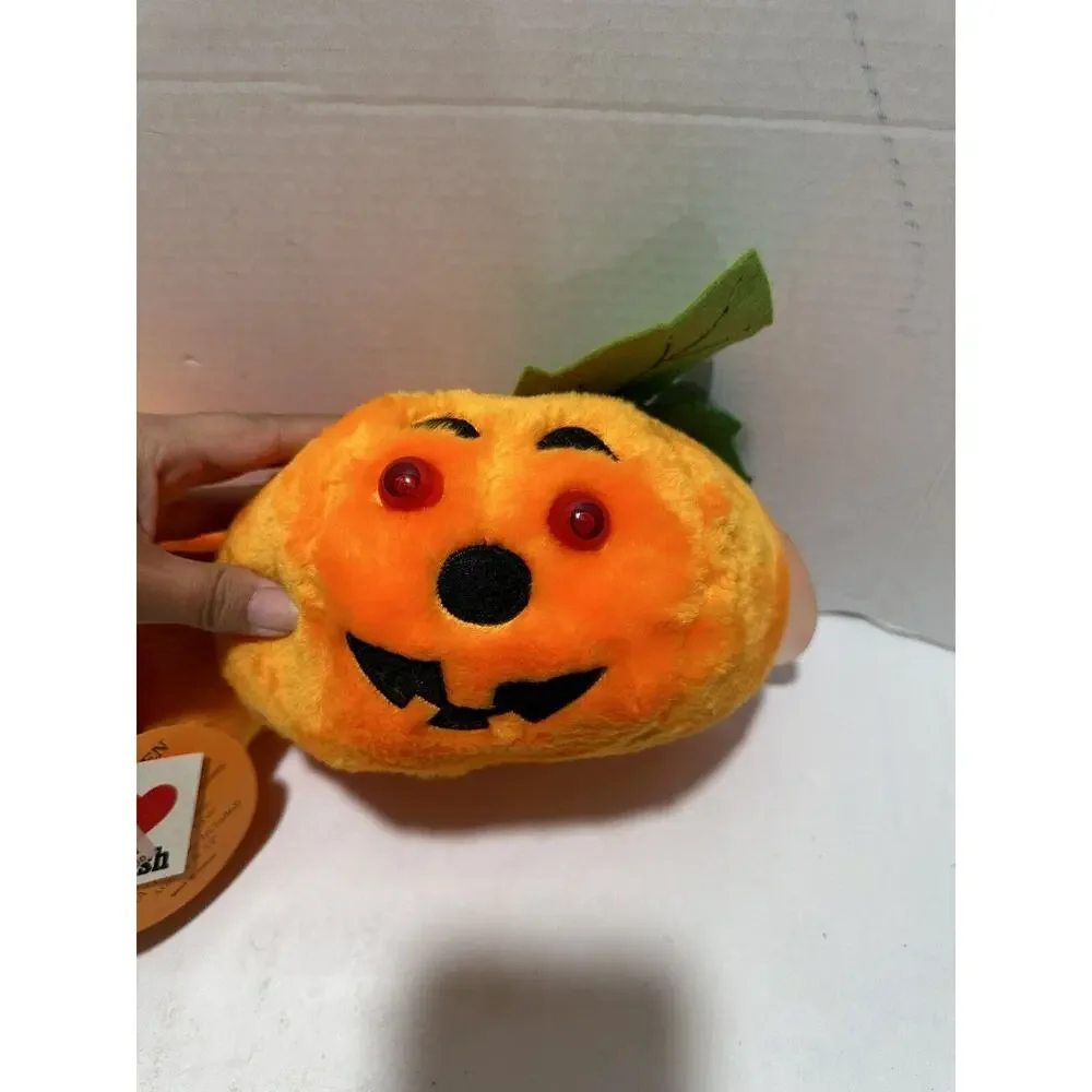 Lot Of 2 Plush Halloween Scarer Jack-o-Lantern Pumpkin Noise Scary Sound VTG Tag